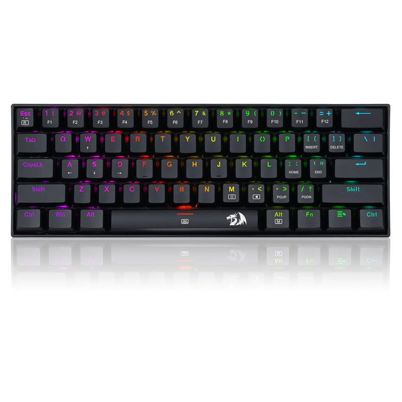 ريدراجون لوحة مفاتيح ميكانيكية للألعاب K630 ريدراجون بورن اضواء RGB مفاتيح حمراء - أسود