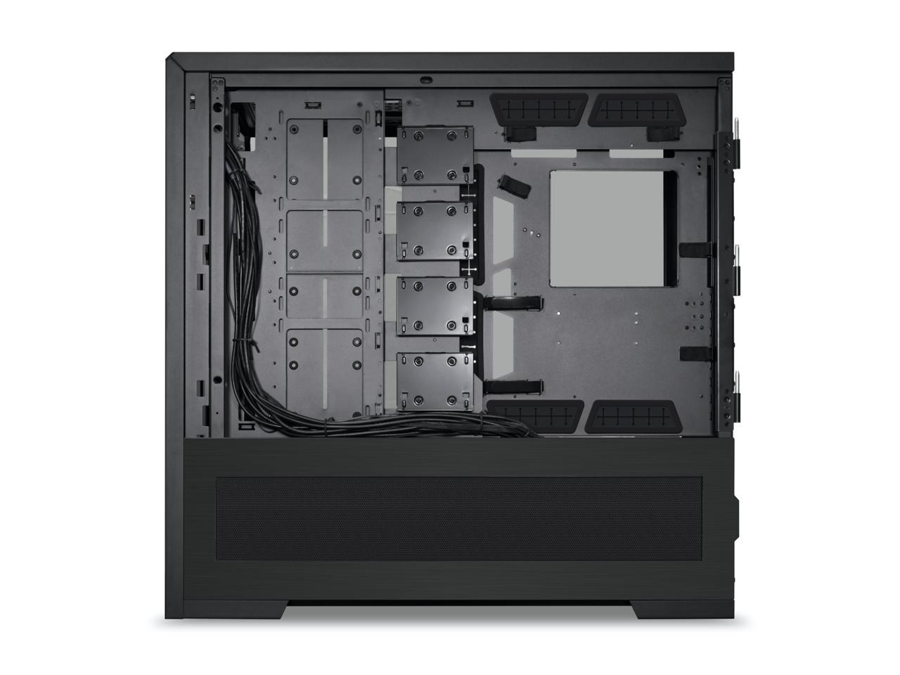 حافظة كومبيوتر ليان لي V3000 Plus A-RGB من الزجاج المقوى - أسود