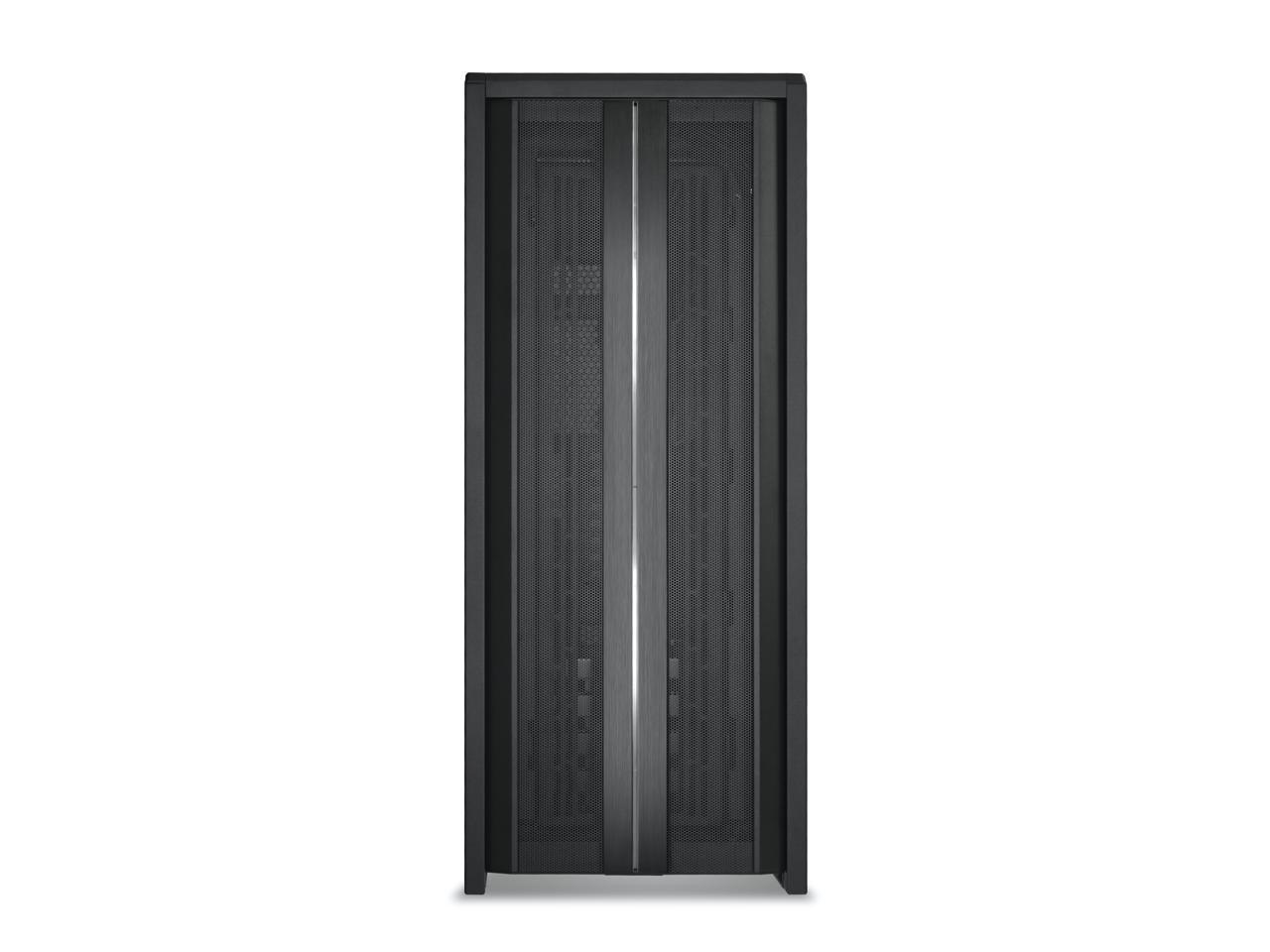 حافظة كومبيوتر ليان لي V3000 Plus A-RGB من الزجاج المقوى - أسود