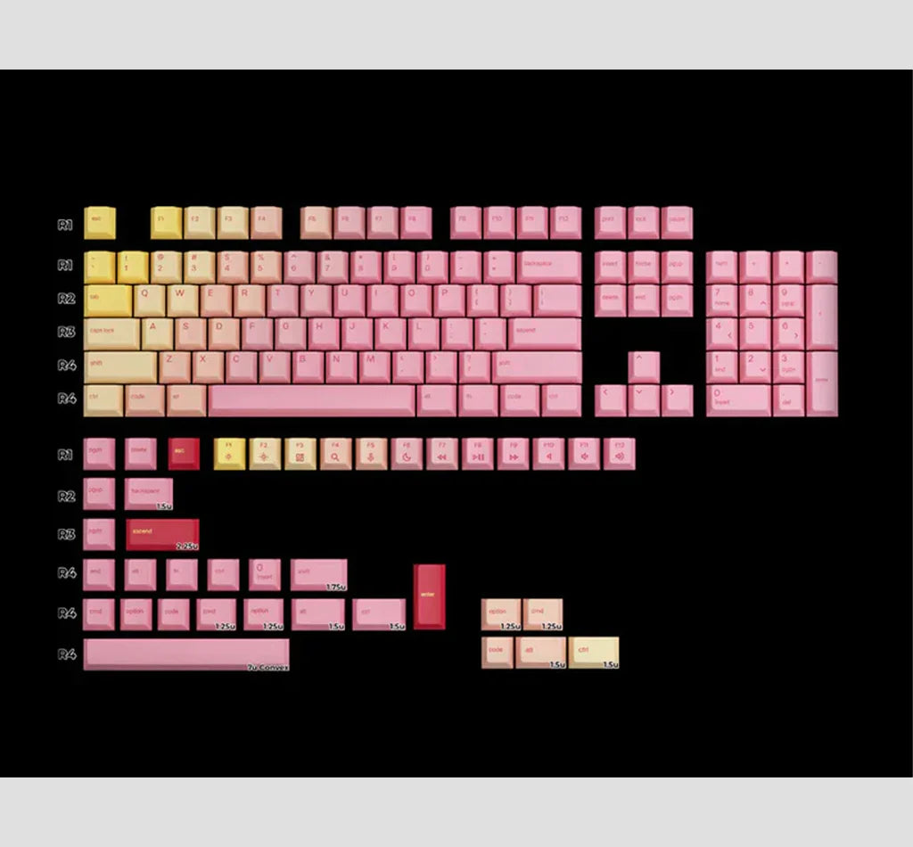 جلوريوس, أغطية لوحة المفاتيح جي بي بي تي -  وردي