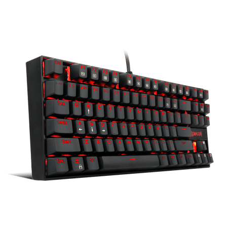 ريدراجون, لوحة مفاتيح الألعاب الميكانيكية 60% كومارا كي 552 باضاءه خلفية أحمر - أسود