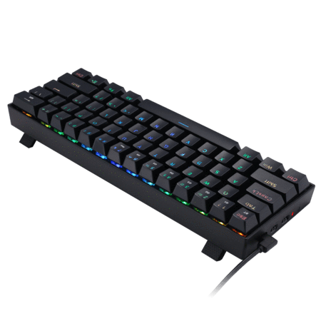 لوحة مفاتيح لاسلكية ريدراجون K530 برو دراكونيك 60% مدمجة RGB - أسود