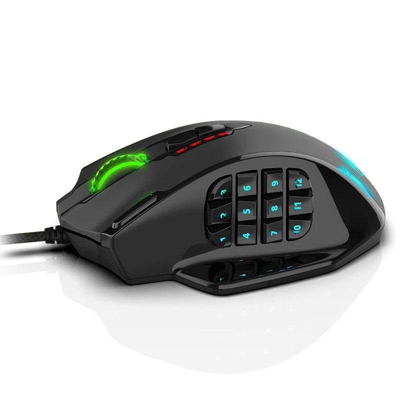 Redragon M908 Impact RGB with Side Buttons Optical Wired Gaming Mouse - الفأر