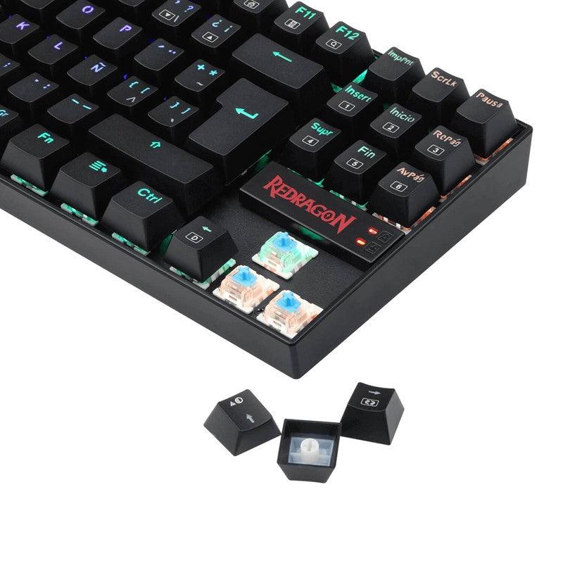 ريدراجون كومبو K552 ماوس و لوحة مفاتيح مفاتيح ميكانيكية للألعاب , اضاءة RGB – باللون الاسود 